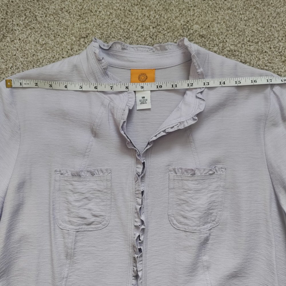 NWT Ruby Rd. Ruffle Trim Jacket Size 18 - Picture 11 of 15